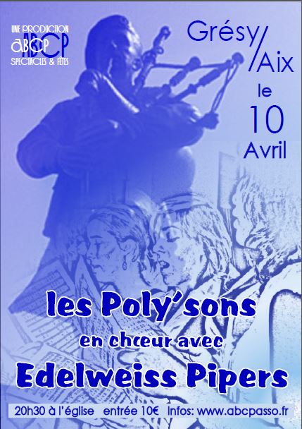 Les Poly'sons et Edelweiss Pipers à Grésy sur Aix