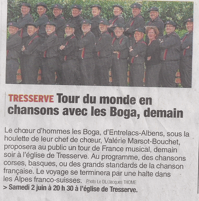 Concert des Boga à Tresserve