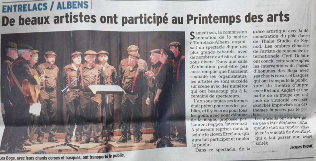 Article Dauphiné Libéré 23.04.18