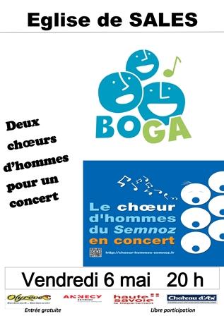 Concert Choeur du Semnoz - Boga à Sales (74) du 6 mai 2022